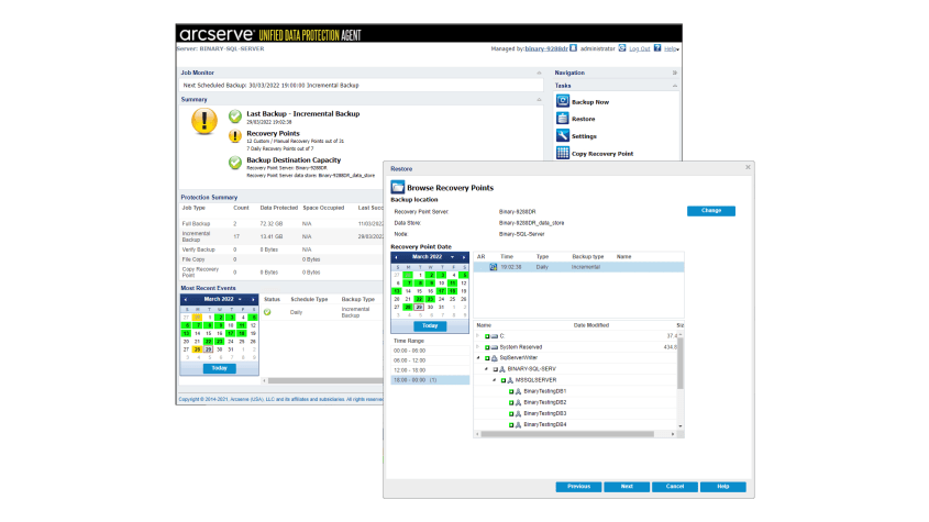 Arcserve_9288DR_Appliance_software